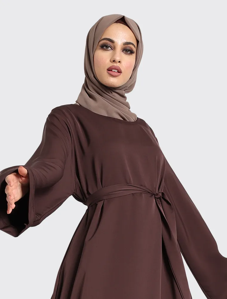 Chocolate Plain Abaya